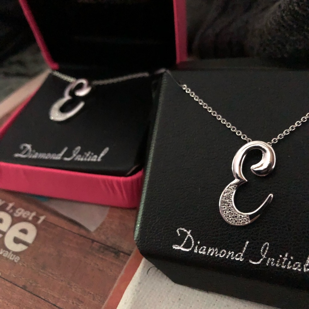 NWT Diamond E Necklace